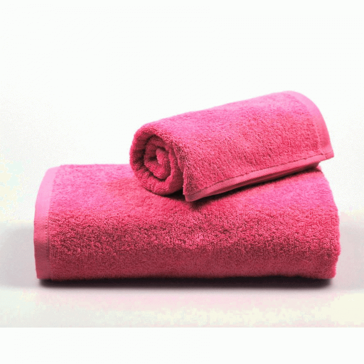 Полотенце махровое Berra 40х80 - розовое, плотность 420