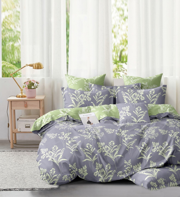 Постельное белье Ранфорс 36, полуторный 150х220 см, на кнопках