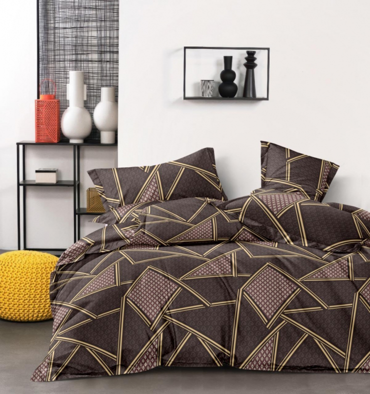 Постельное белье Ранфорс 37, полуторный 150х220 см, на кнопках