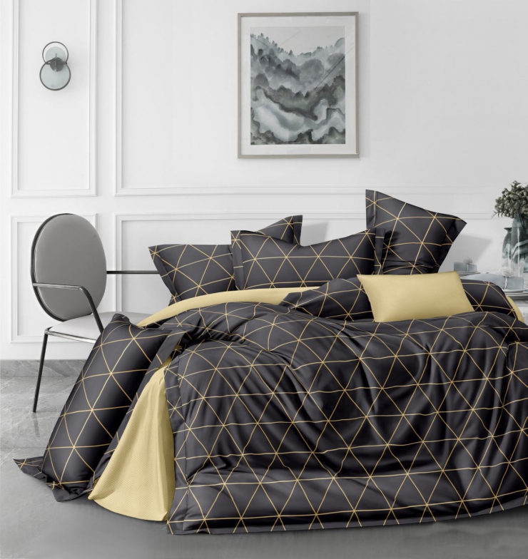 Постельное белье Ранфорс 41, двойной 175х220 см, на кнопках