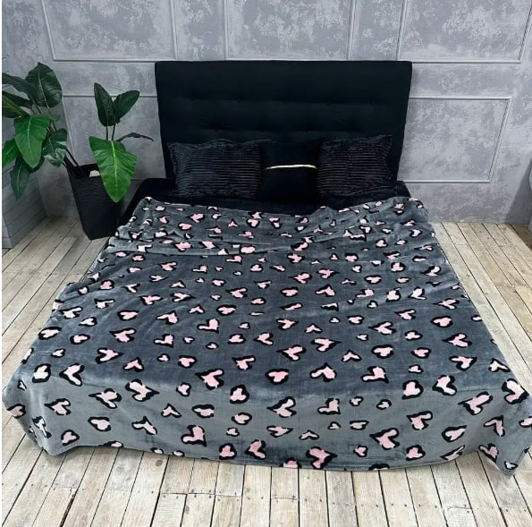 Одеяло флисовое-меховое №16