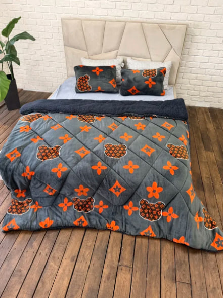 Одеяло флисовое-меховое №18