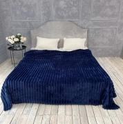 Покрывало шарпей, Двойной 180*200 Синее полоса 4см