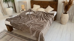 Покрывало шарпей, Евро 200*220 Мокко полоса 4см