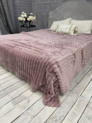 Покрывало шарпей, Евро 200*220 Пудровое полоса 4см