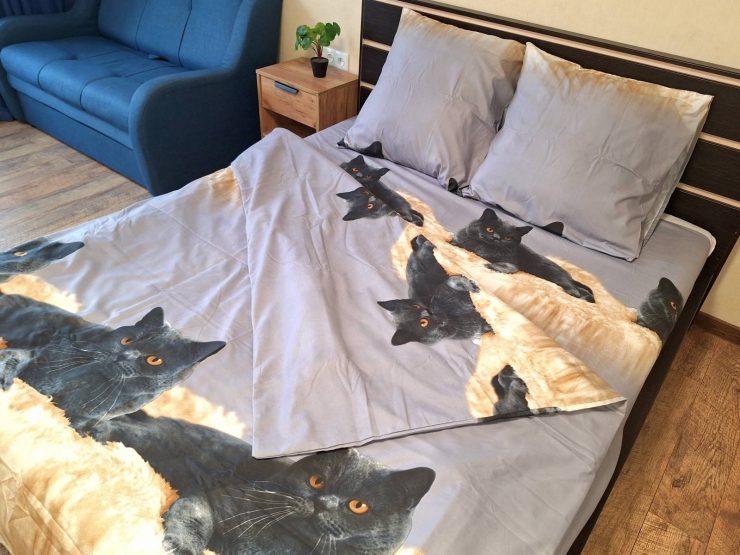 Комплект постельного белья № в558 Евро на кнопках