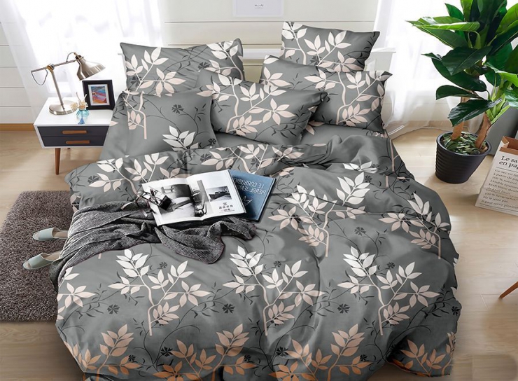 Комплект постельного белья № в572 Семейный на кнопках