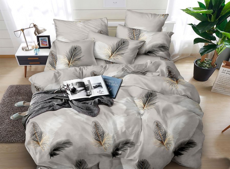 Комплект постельного белья № в573 Семейный на кнопках