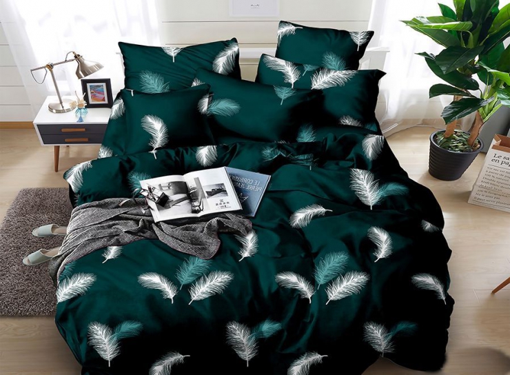 Комплект постельного белья № в575 Евро на кнопках