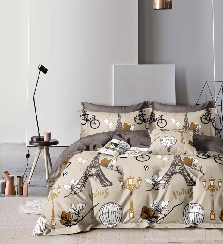 Комплект постельного белья Бязь Голд Люкс №бл560 Полуторный 150х220 на кнопках