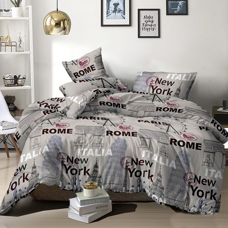 Комплект постельного белья №пл606 Семейный